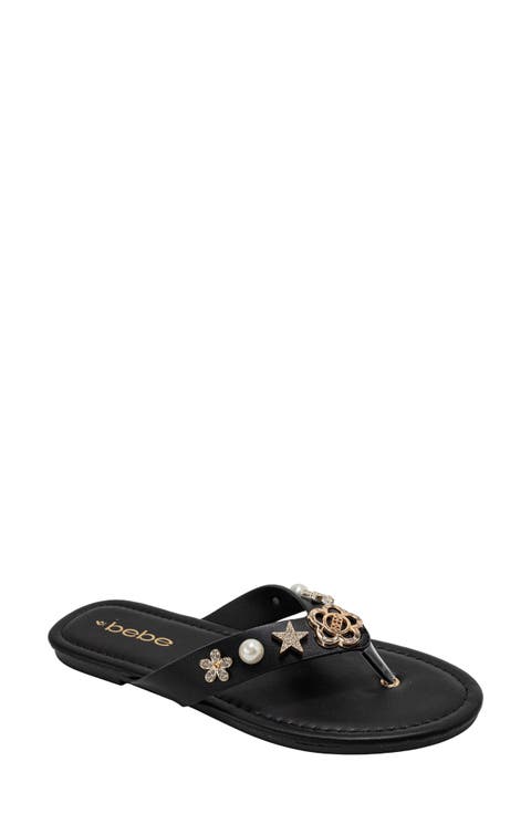 Flower Charm Thong Sandal (Women)