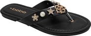 bebe Flower Charm Thong Sandal