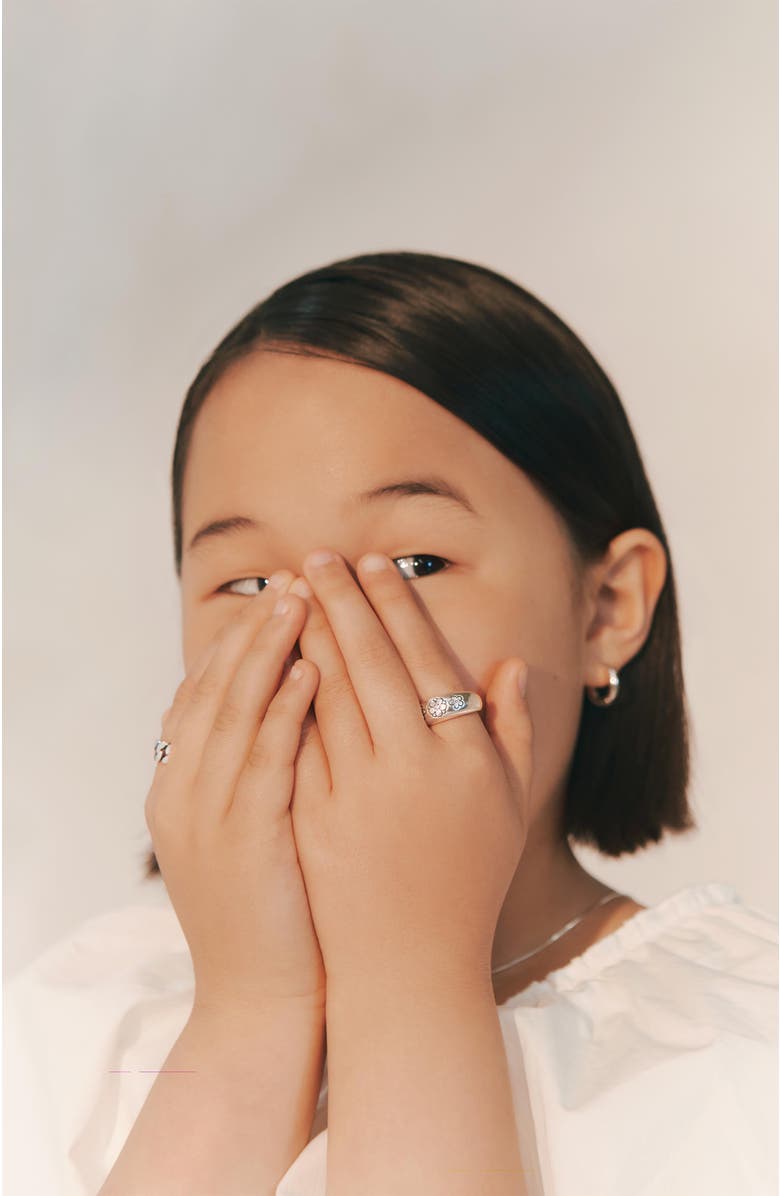 LOUPN Ehwa Floral Dome Ring, Alternate, color, Silver