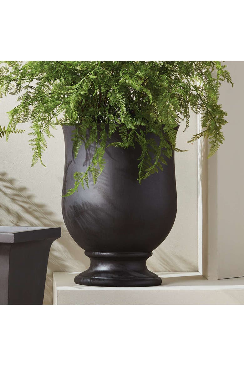 Fibreclay Josie Round Footed Planter, Alternate, color, Black