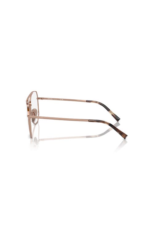Prada 54mm Irregular Optical Glasses In Gold