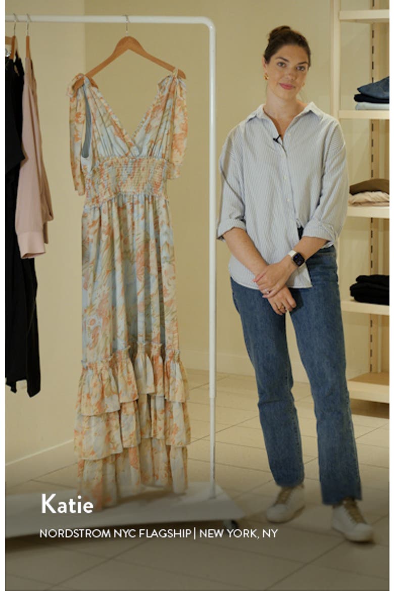 Christabel Floral Print Sleeveless Tiered Maxi Dress video