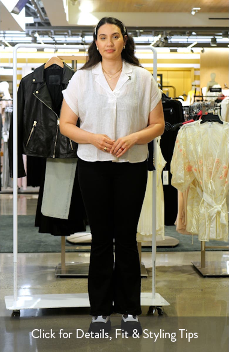 Notched Collar Organic Linen Top, sales video thumbnail