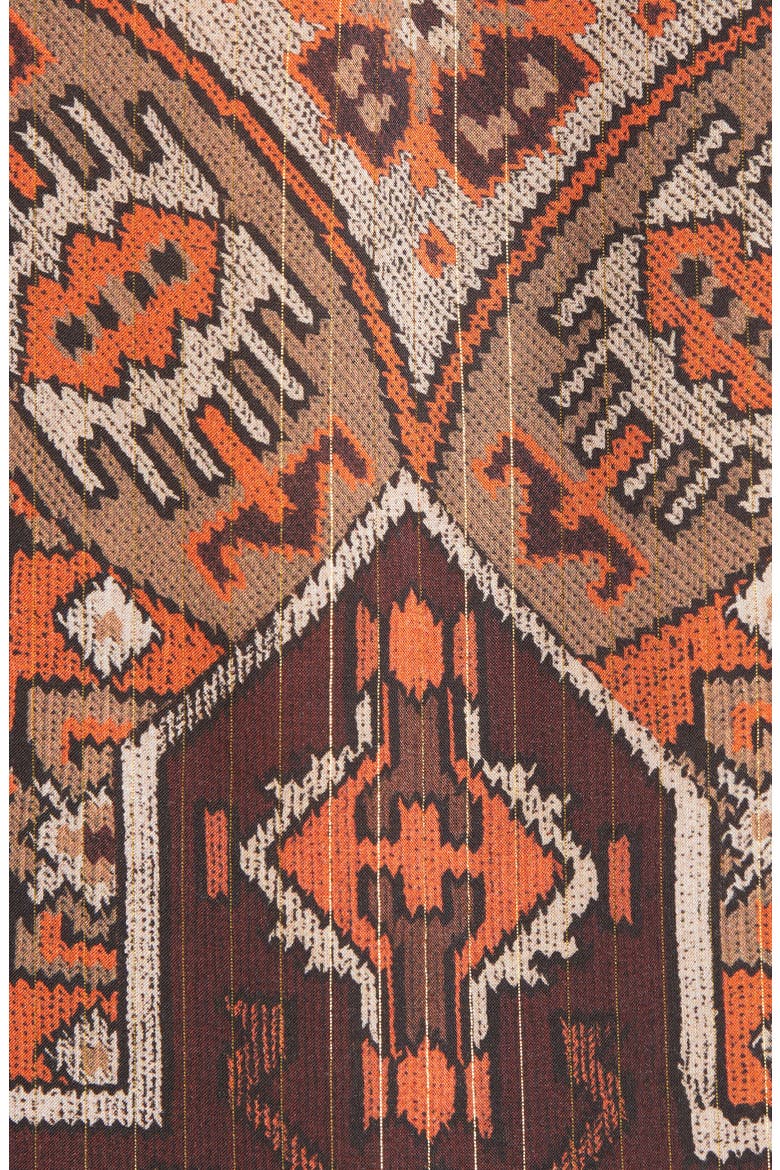 Tricia Folkloric Print Shirt, Alternate, color, BROWN MULTI