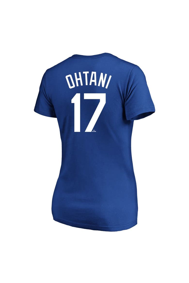 Women's Fanatics Shohei Ohtani Royal Los Angeles Dodgers Plus Size Name & Number T-Shirt, Alternate, color, Royal