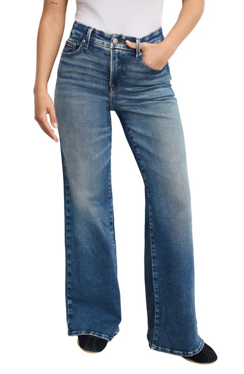 Soft-Tech Good Petite Wide Leg Palazzo Jeans (Indigo 986) (Petite)