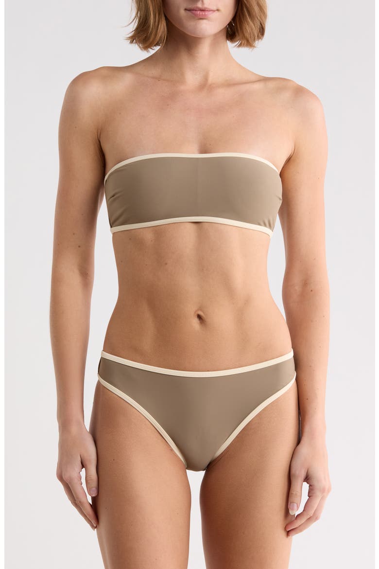 Bandeau Two-Piece Swimsuit, Main, color, TAUPE HAZE