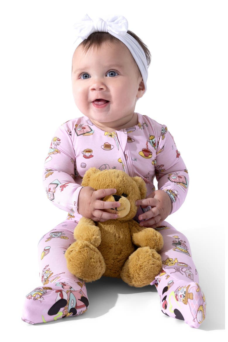 Baby Tea Party Convertible Footie, Alternate, color, Tea Party