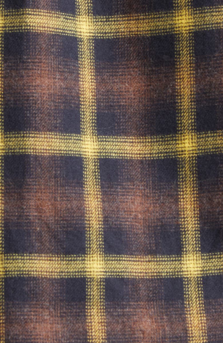 Coperni Mixed Media Long Sleeve Shirtdress, Alternate, color, Brown-Blue