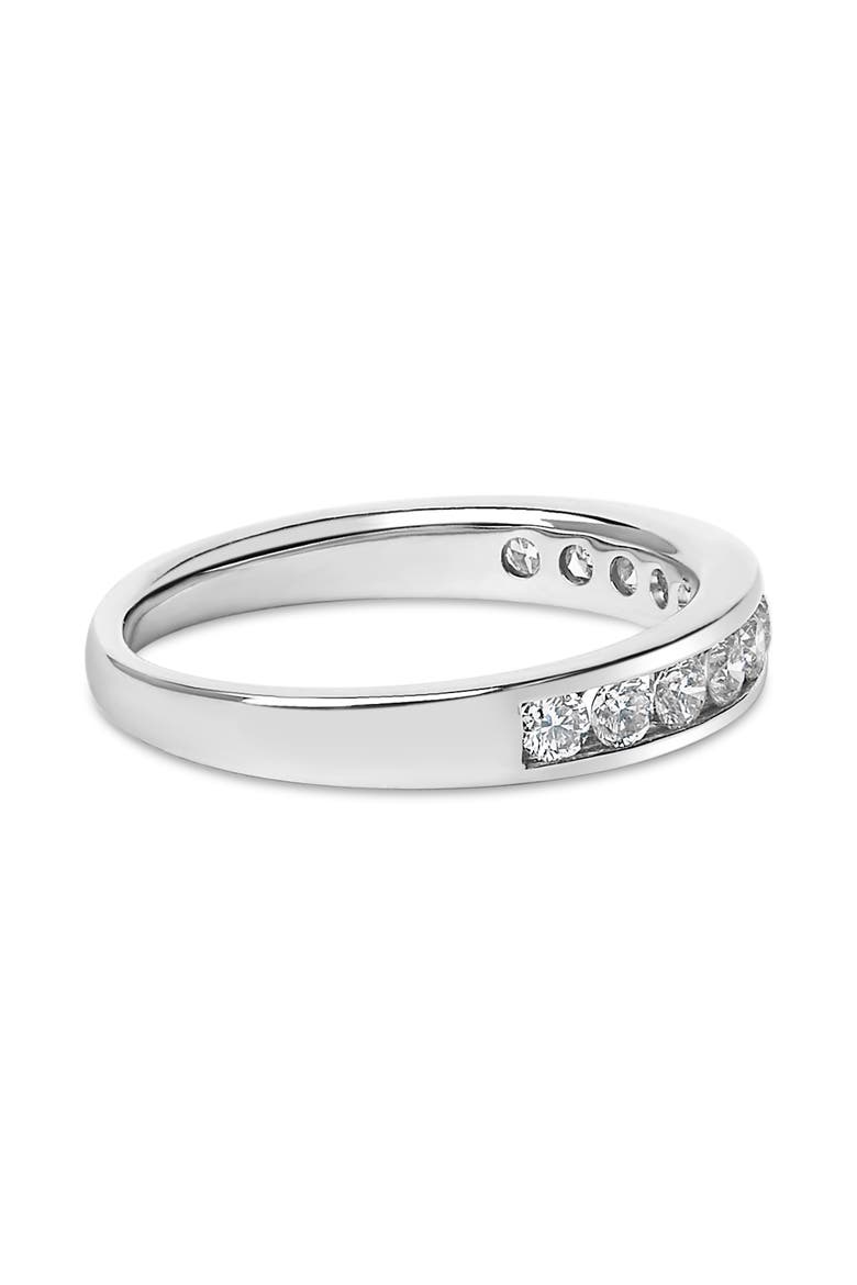 14K Gold 1/2 Cttw Round Diamond 11 Stone Channel Set Band, Alternate, color, White