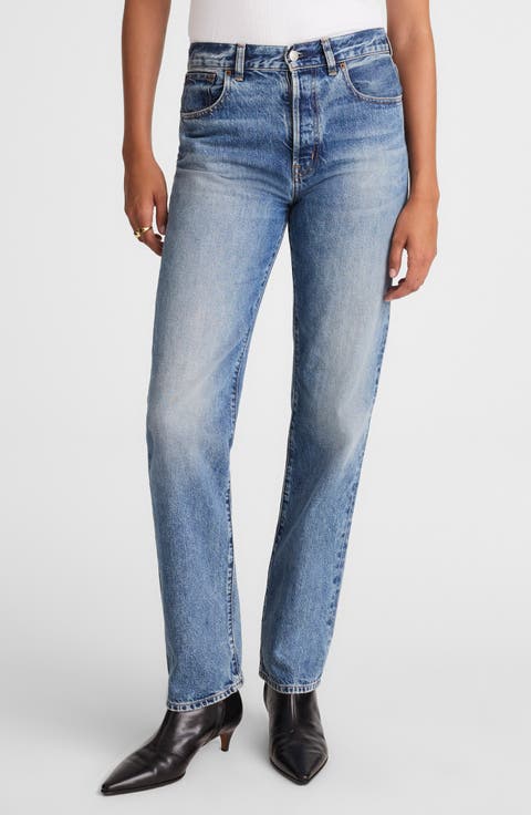 Madewell The Longline Straight Jeans (Atlin Wash) (Petite)