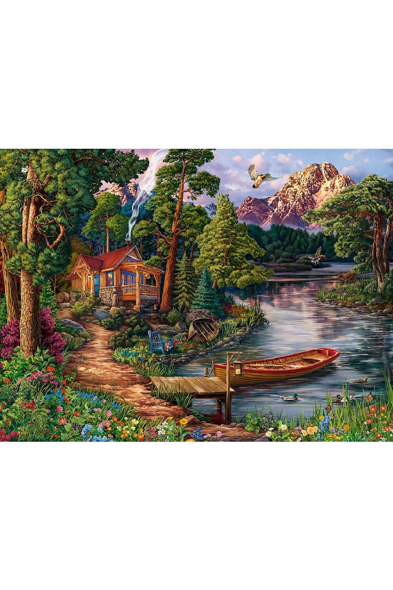 Cabin by the River 1000 piece Jigsaw Puzzle for Adults, Alternate, color, Multicolor