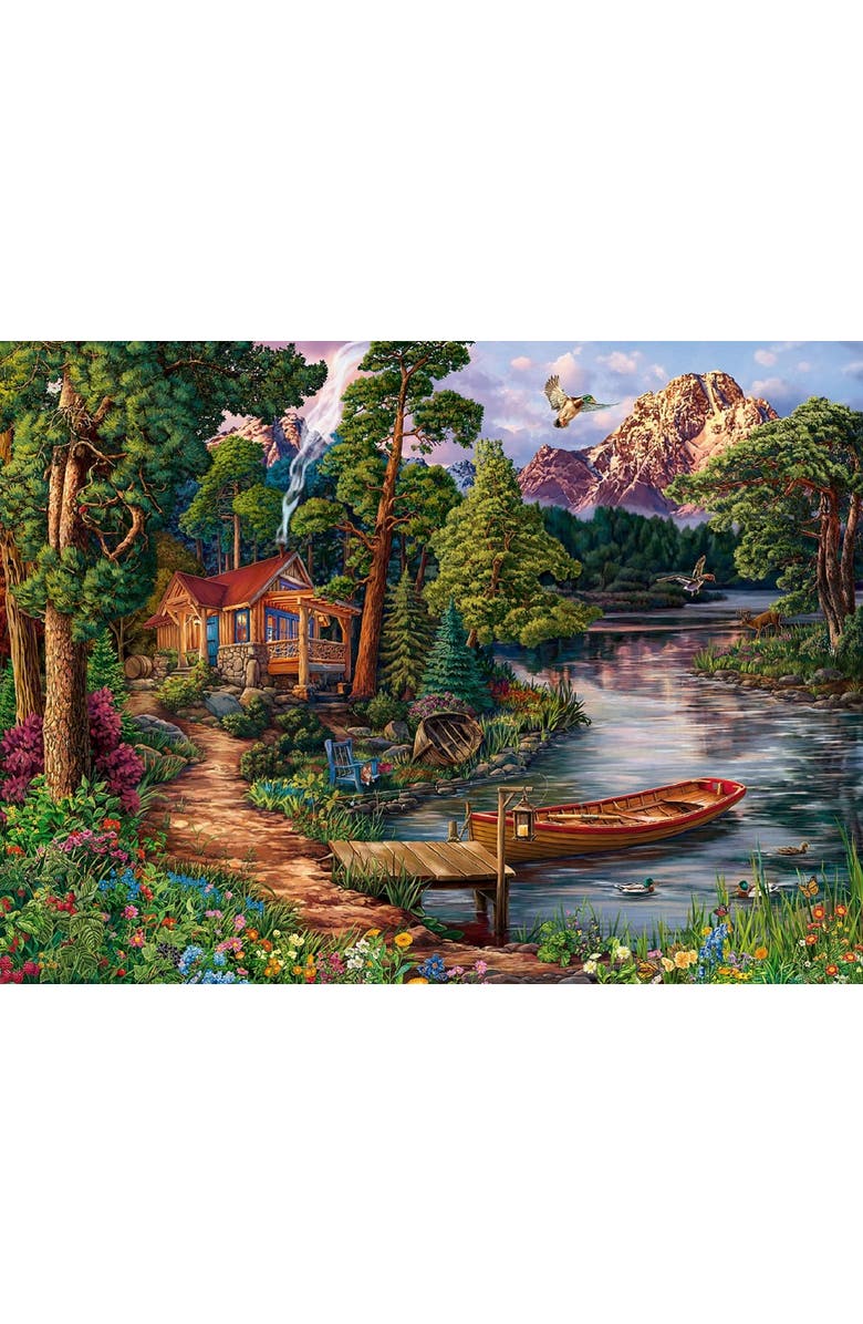 Sunsout Cabin by the River 1000 piece Jigsaw Puzzle for Adults, Alternate, color, Multicolor