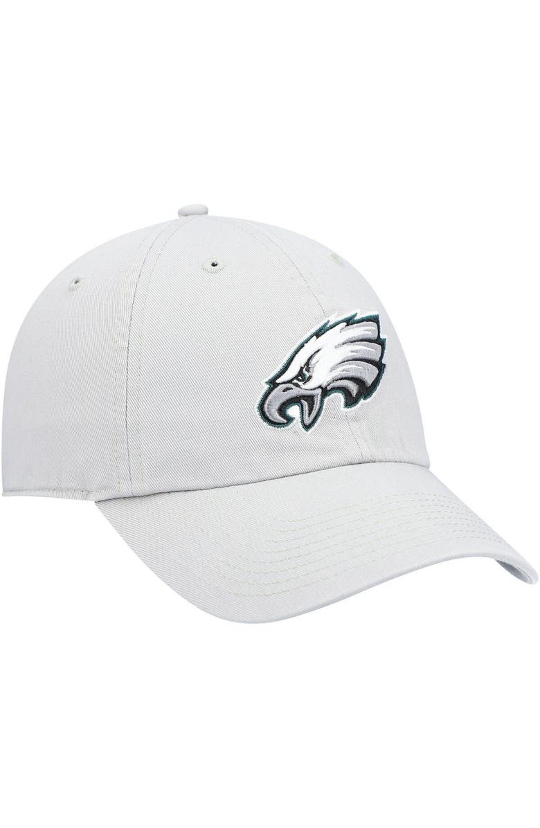 '47 Men's '47 Gray Philadelphia Eagles Clean Up Adjustable Hat, Alternate, color, 