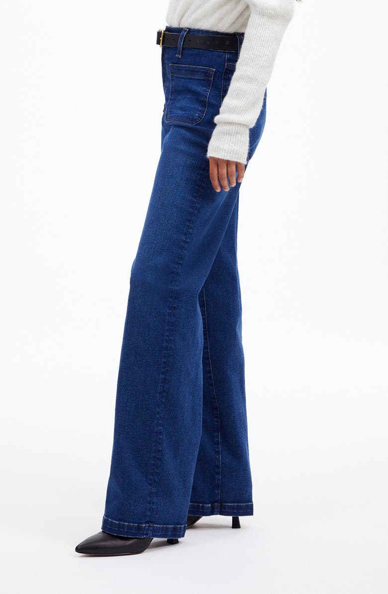Madewell The Emmett Patch Pocket High Waist Wide Leg Jeans, Alternate, color, Allentown Wash