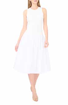 1.STATE Mixed Media Tank Midi Dress