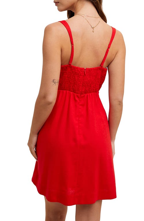 Wishlist Pleated Minidress In Red