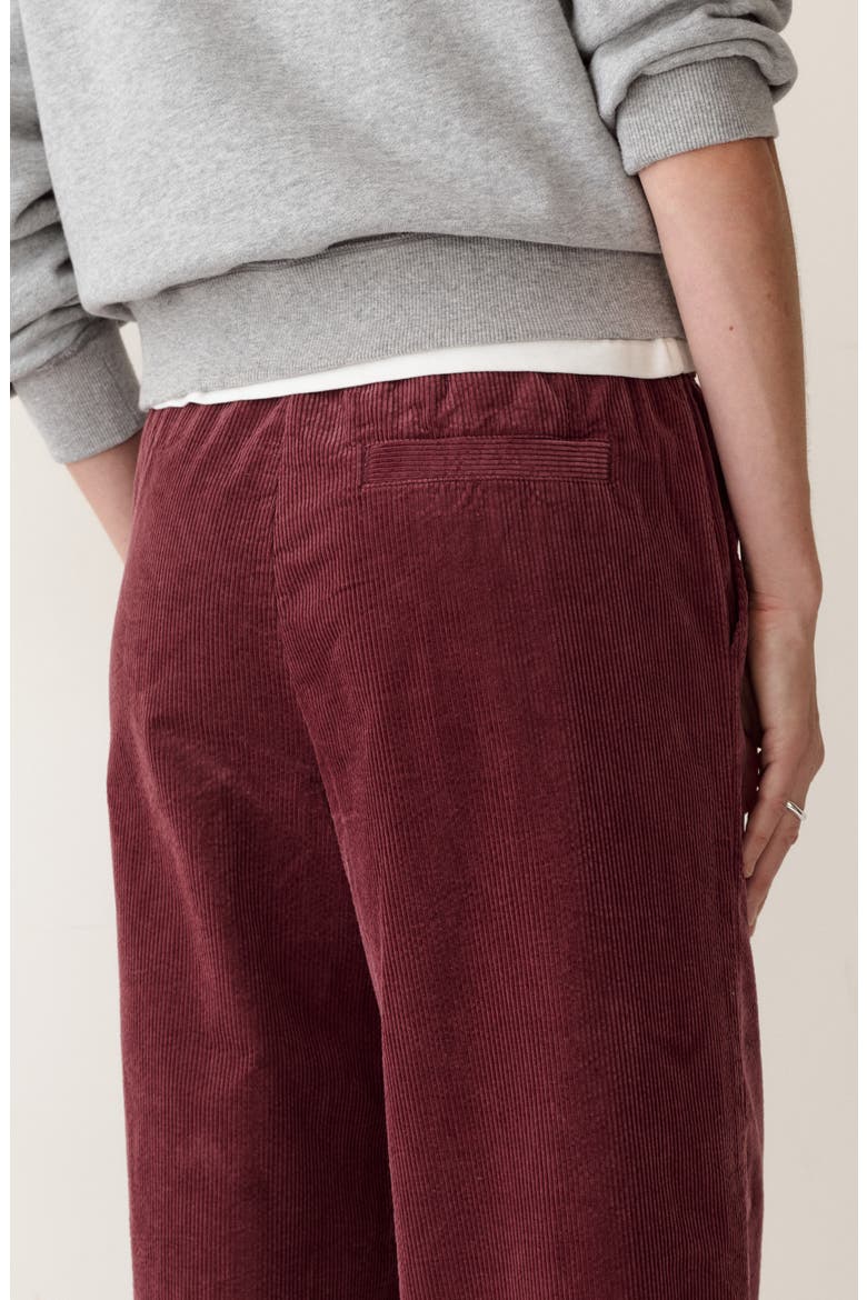 Allison Wide Leg Corduroy Trousers, Alternate, color, MERLOT