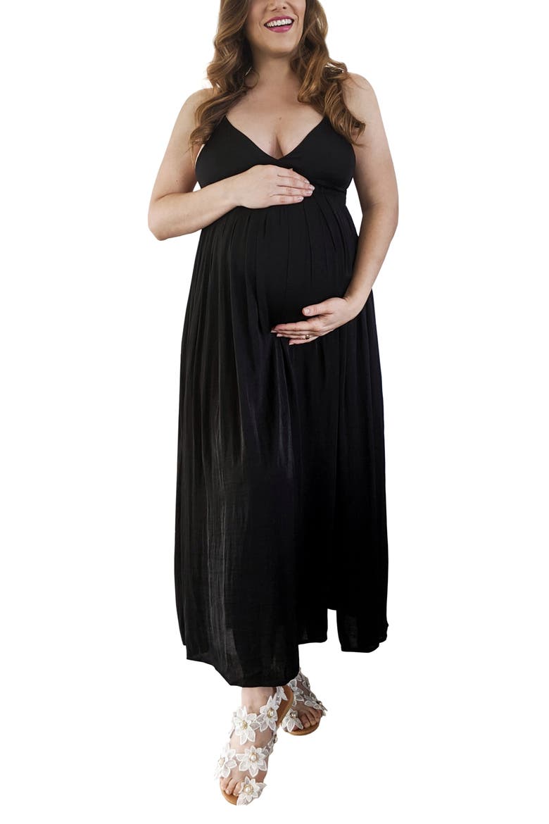 Oxord Maternity/Nursing Sundress, Main, color, OXFORD BLACK