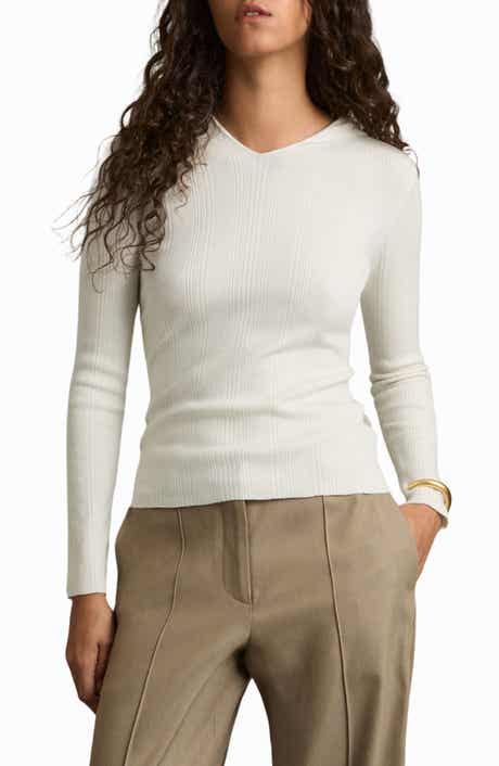 Reiss Chloe Rib Hoodie