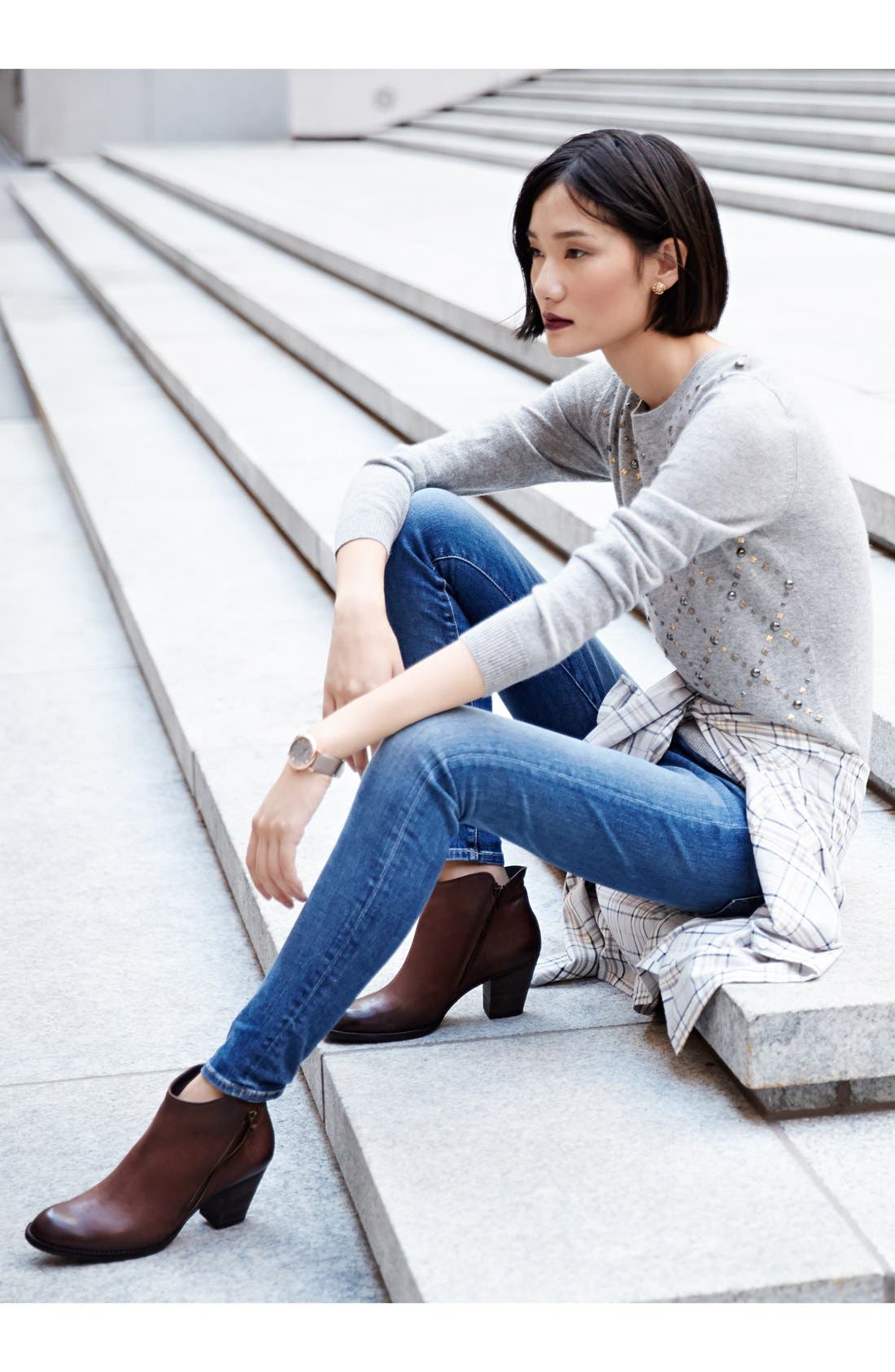 'Aubrey' Bootie, Alternate, color, BLACK