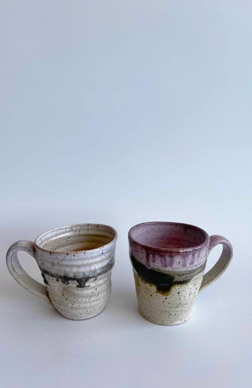 Gina Desantis Ceramics Borealis Cafe Cups In Purple