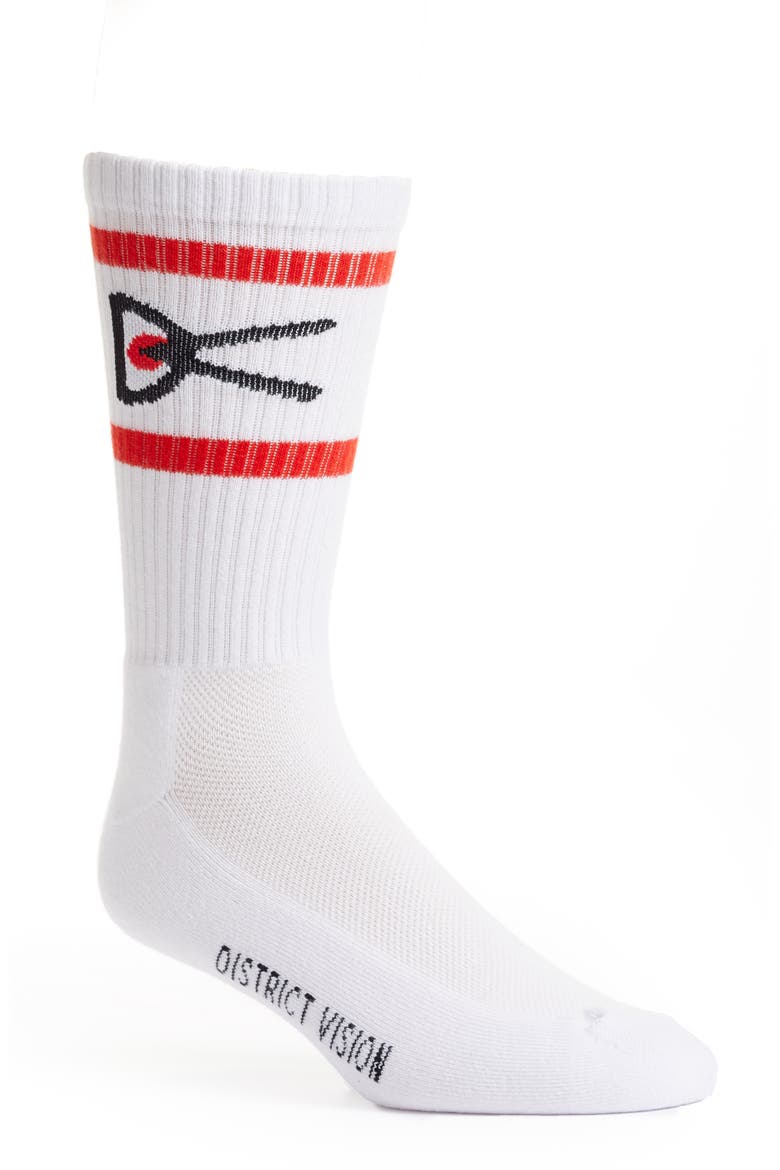 Crew Socks, Main, color, WHITE