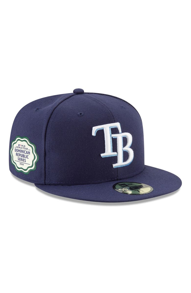 New Era Men's New Era Navy Tampa Bay Rays 2024 MLB World Tour: Dominican Republic Series 59FIFTY Fitted Hat, Main, color, 