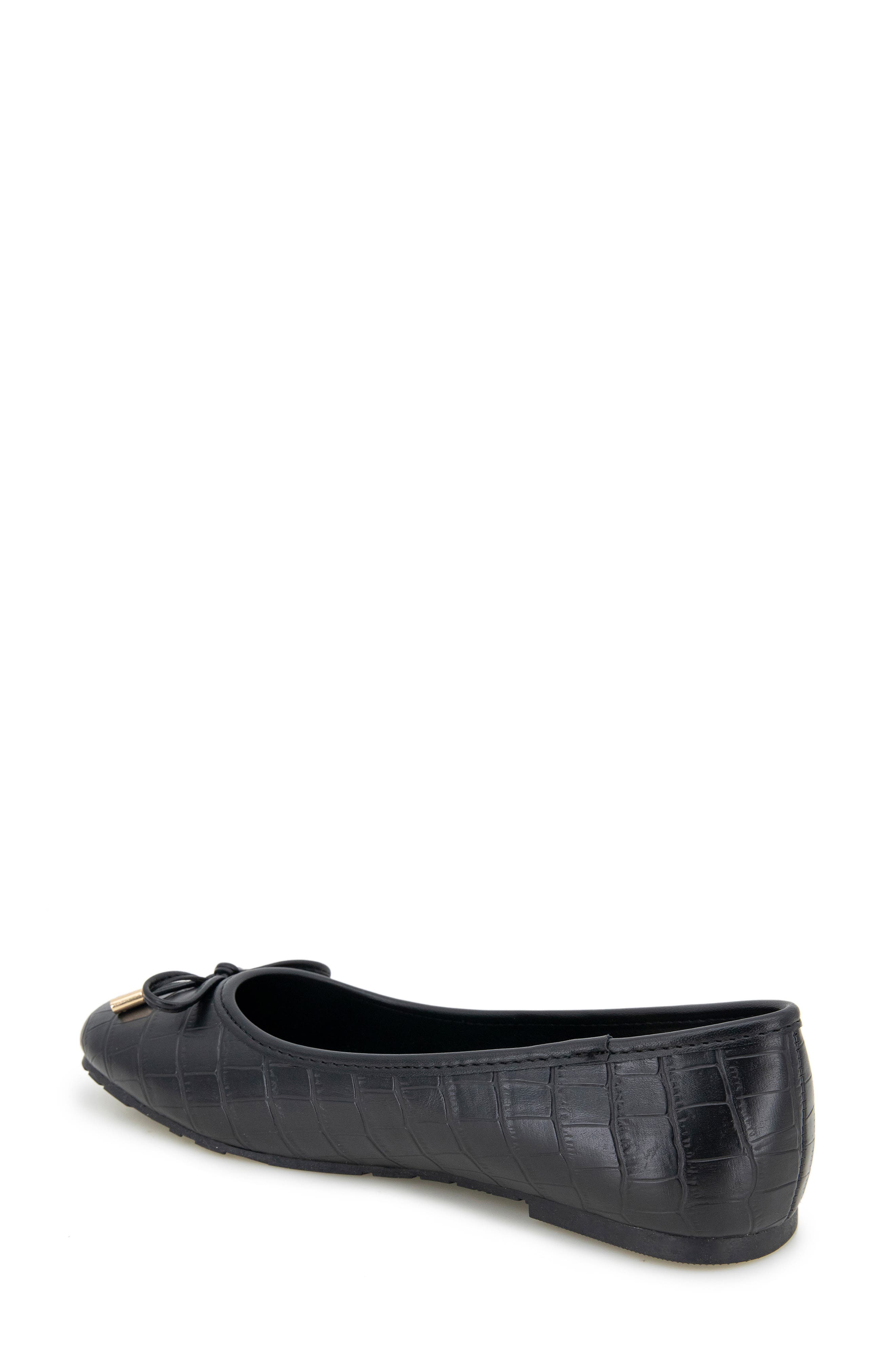 Reaction Kenneth Cole Elstree Flat, Alternate, color, Black Croco