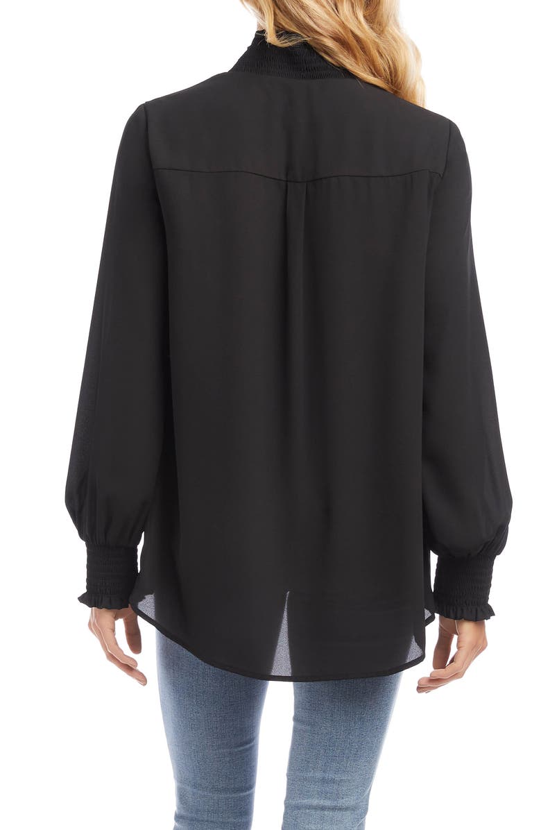 Karen Kane Smocked Crossover Top, Alternate, color,