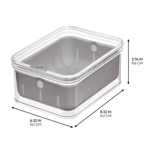 Idesign Small Fridge Berry Bin With Removable Colander In Transparent