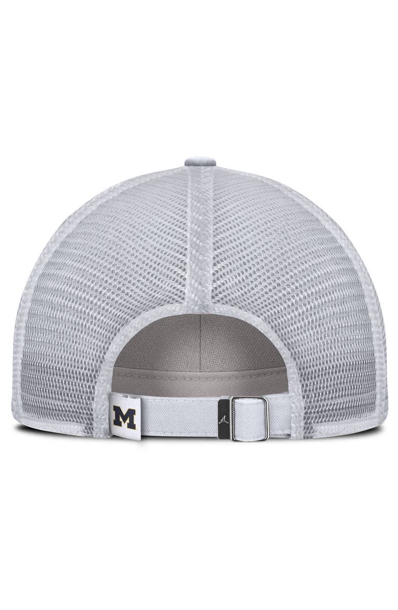 Jordan Brand Men's Jordan Brand White Michigan Wolverines Club Campus Trucker Adjustable Hat, Alternate, color, White