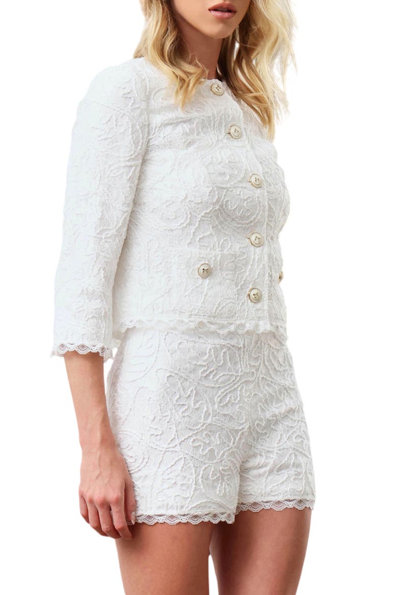 Ava Lace Jacket, Alternate, color, WHITE LACE