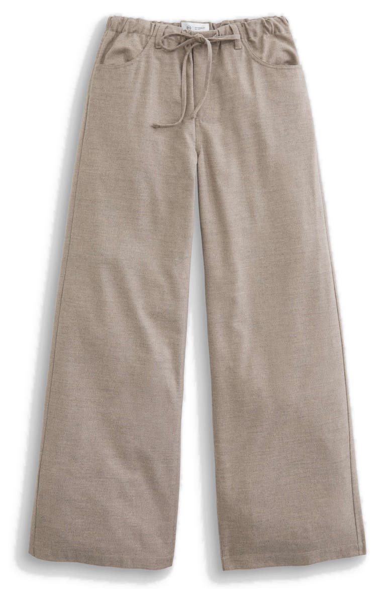 Stella Drawstring Wide Leg Pants, Alternate, color, MELANGE OAT