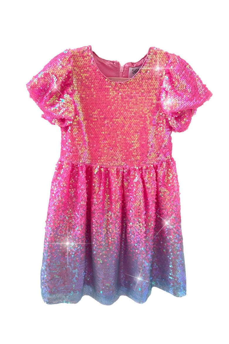 Bubble Gum Shimmer Sequin Dress, Main, color, Multicolor