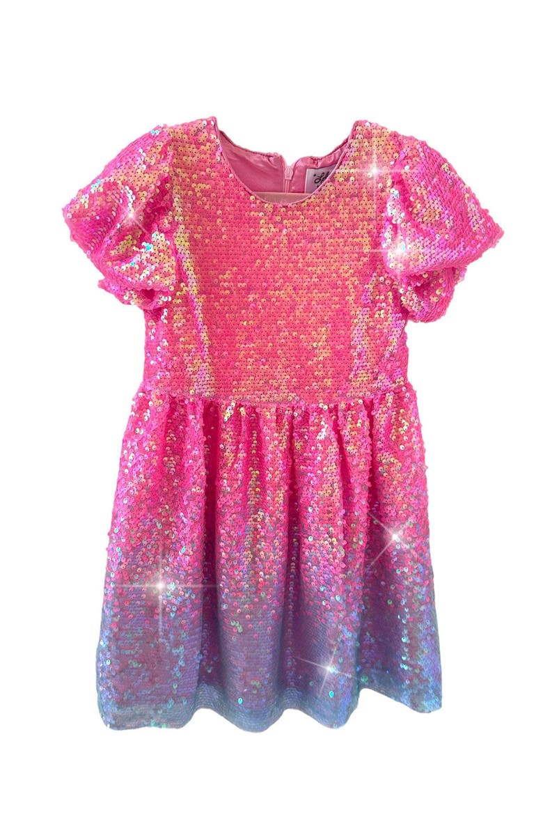 Lola + The Boys Bubble Gum Shimmer Sequin Dress, Main, color, Multicolor