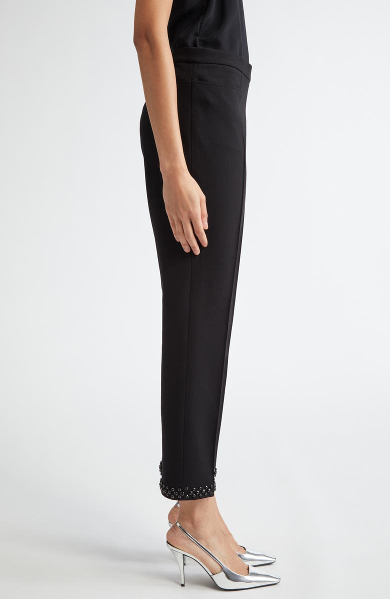 Akris punto Franca Embellished Crop Straight Leg Pants, Alternate, color, 