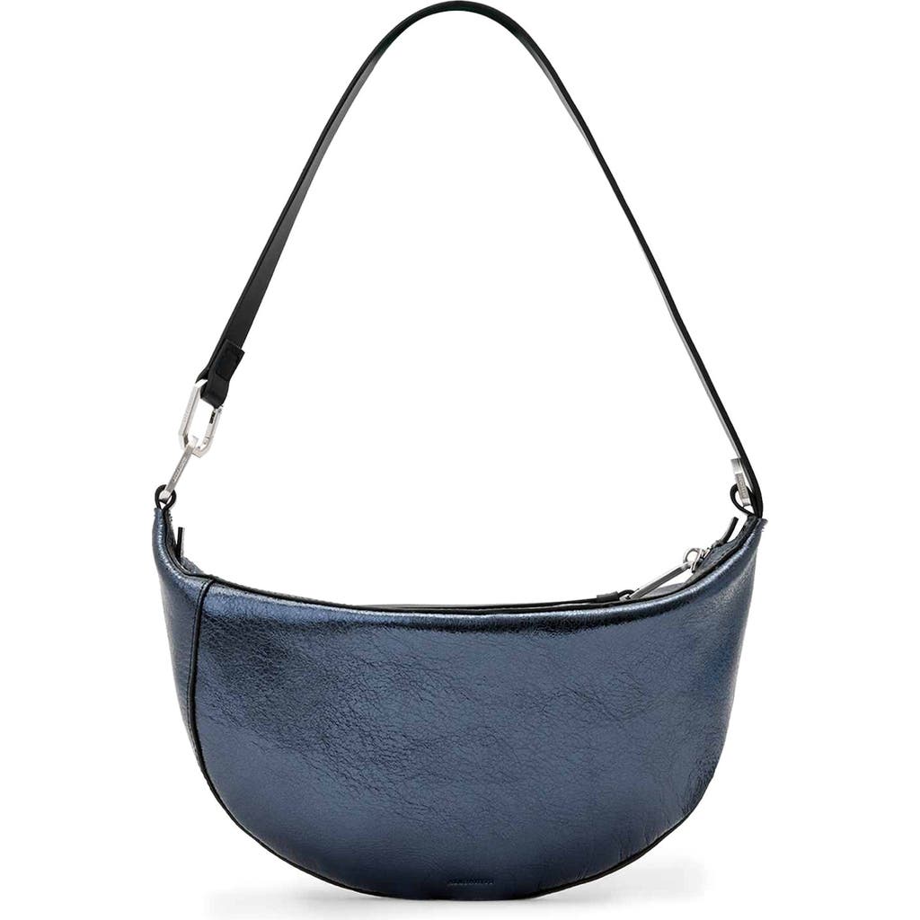 Allsaints Luna Micro Shoulder Bag In Gray