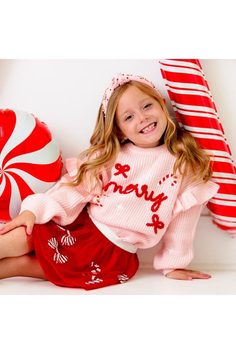 Candy Cane Christmas Gemstone Headband, Alternate, color, Pink