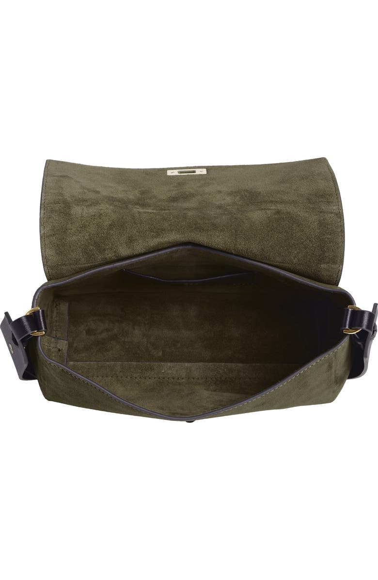 Anya Hindmarch Mortimer Suede Crossbody Bag, Alternate, color, Bonsai / Grape