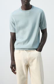 MANGO Fine Knit Cotton T-Shirt