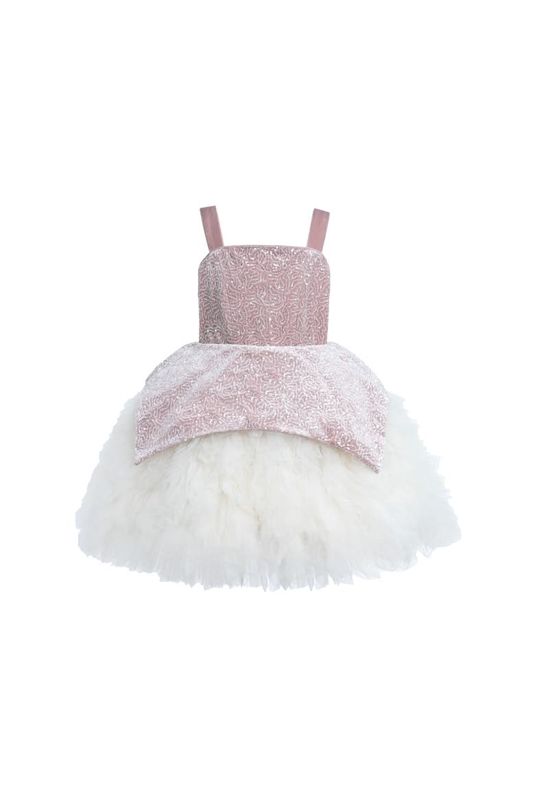 Glitter & Tulle Celebration Dress, Main, color, Pink