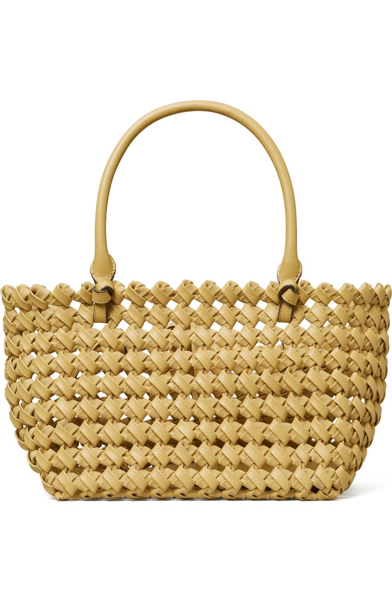 Tory Burch McGraw Woven Leather Satchel, Alternate, color,