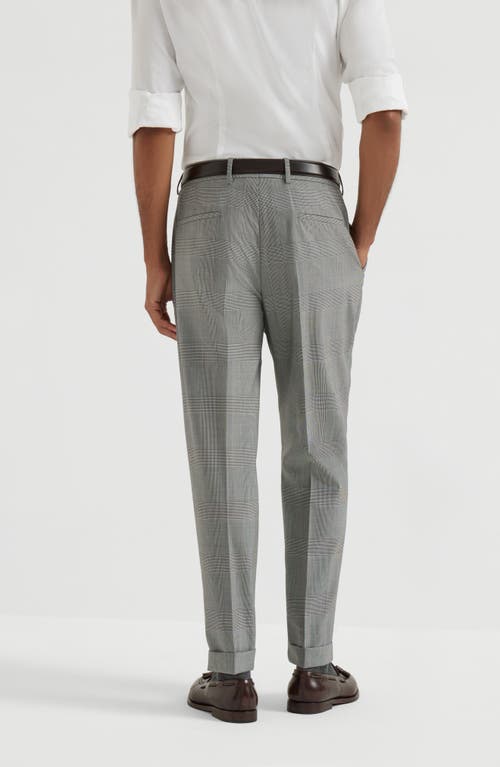 Brunello Cucinelli Straight-leg Wool Trousers In Gray