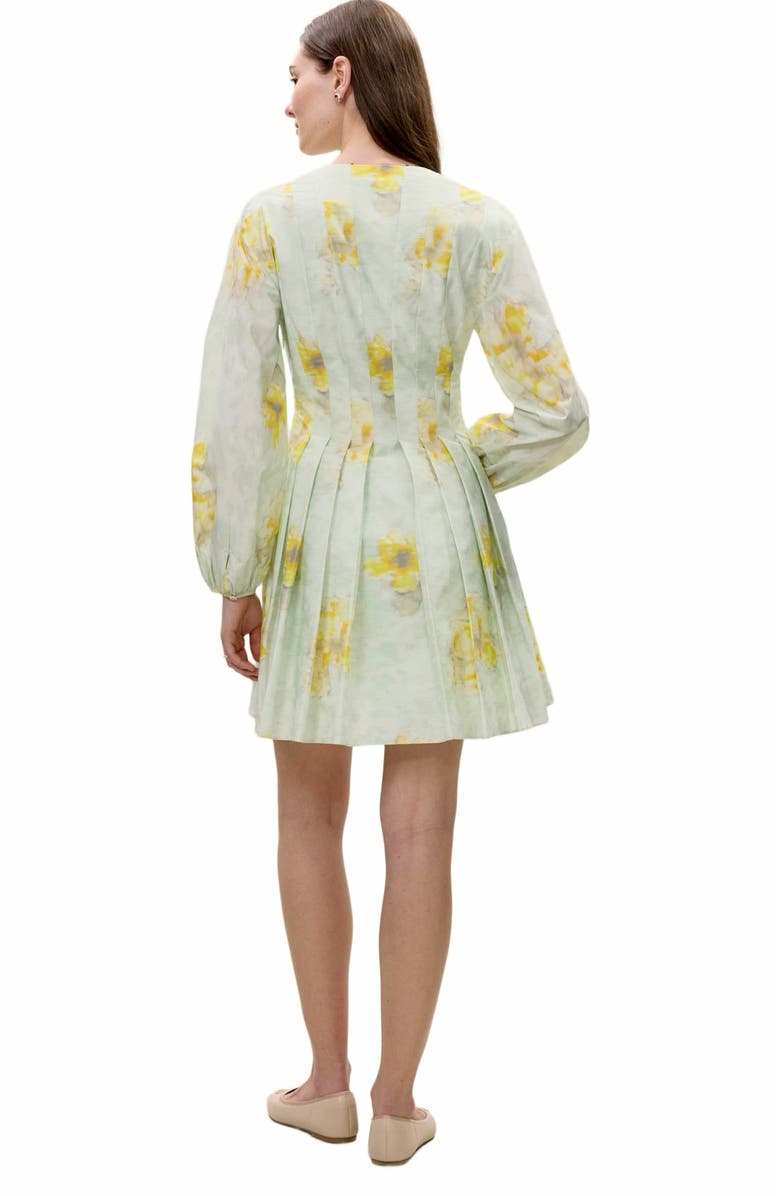 Rebecca Taylor Yara Poplin Dress, Alternate, color, Sage Combo