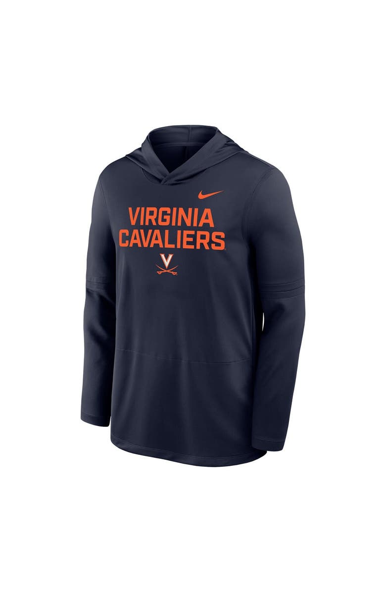 Nike Men's Nike Navy Virginia Cavaliers 2025 Sideline Dri-FIT Long Sleeve Hoodie T-Shirt, Alternate, color, Navy