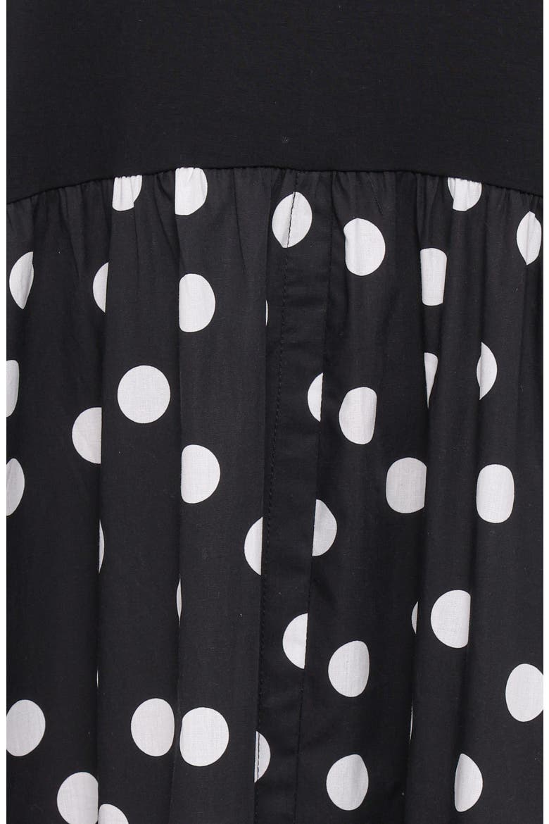 Glenda Polka Dot Maxi Dress, Alternate, color, BLACK POLKA DOT