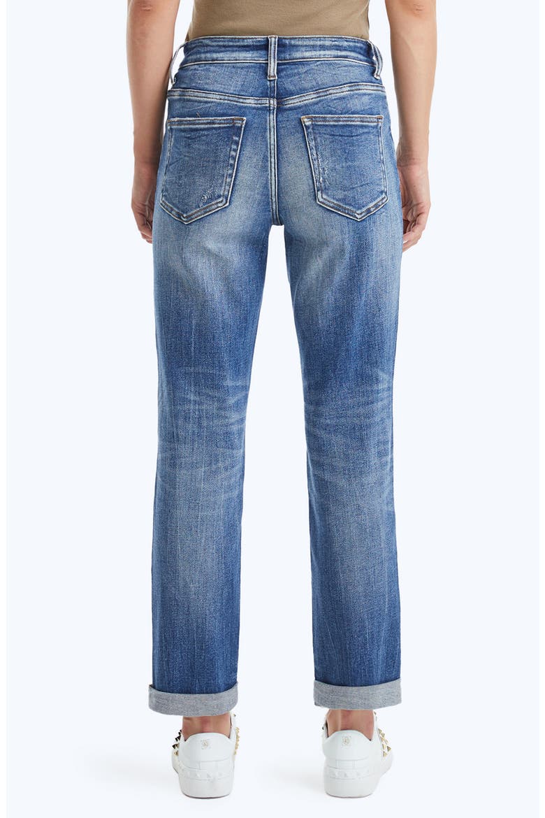 Paint Splatter Ripped High Waist Mom Jeans, Alternate, color, MASCARA