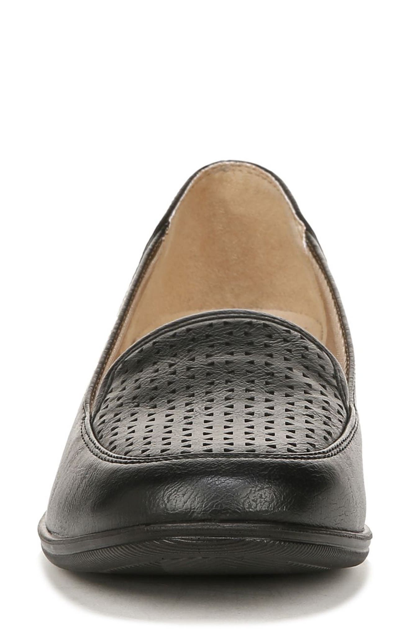India Perforated Wedge Flat, Alternate, color, BLACK
