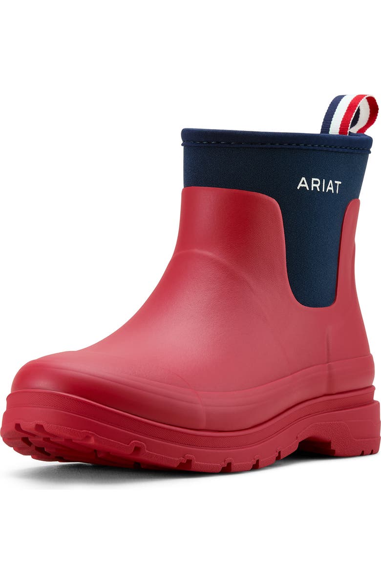 Ariat Kelmarsh Waterproof Rubber Short Boot, Alternate, color, Red